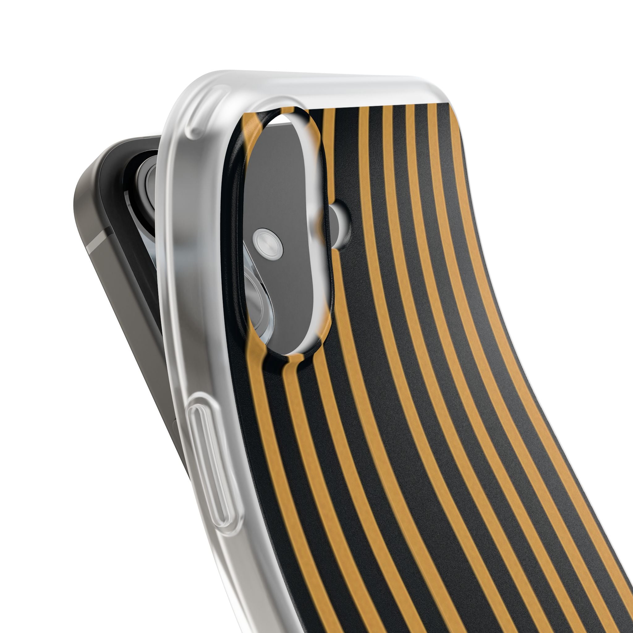 Golden Stripes iPhone 16 Case - Soft