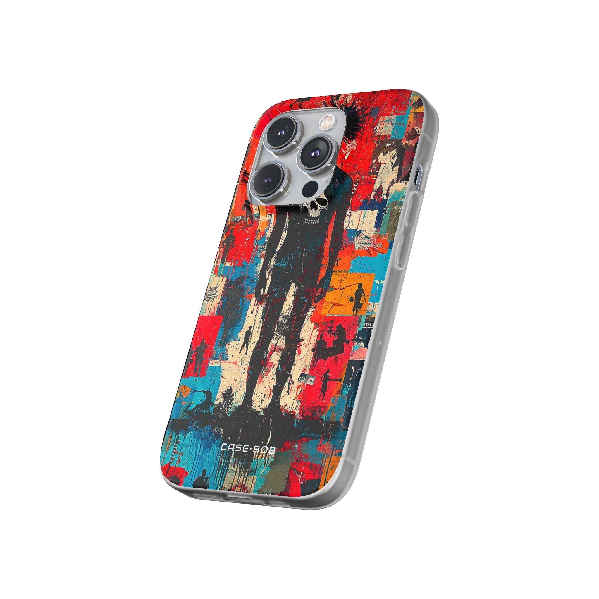 Spiky Skull Silhouette iPhone 14 Pro Case - Soft