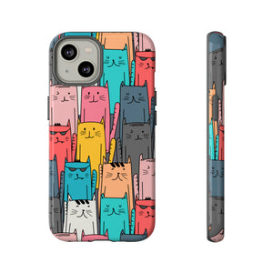 Colorful Cats - Protective Phone Case