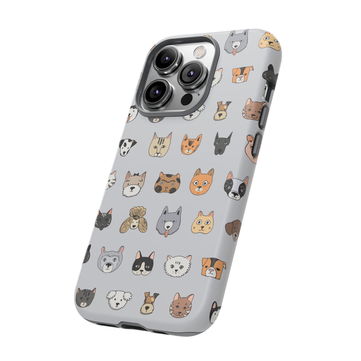 Cats n Dogs Pattern iPhone Case (Protective) Phone Case