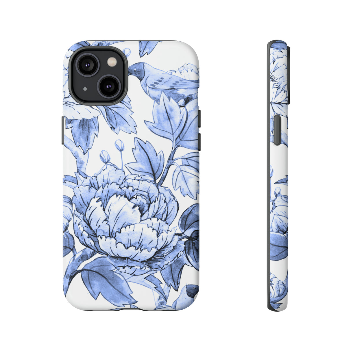 Watercolor Blue Floral - Protective Phone Case