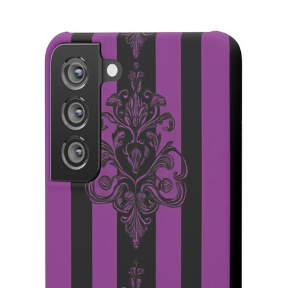 Gothic Elegance with Vertical Stripes and Ornamental Motifs Samsung S21 - Slim Phone Case