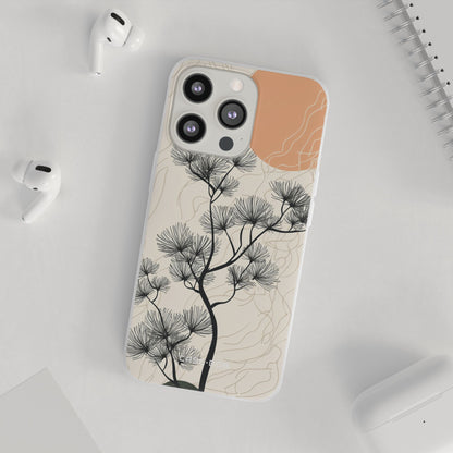 Spiky Tree Sunset iPhone 13 Pro - Soft