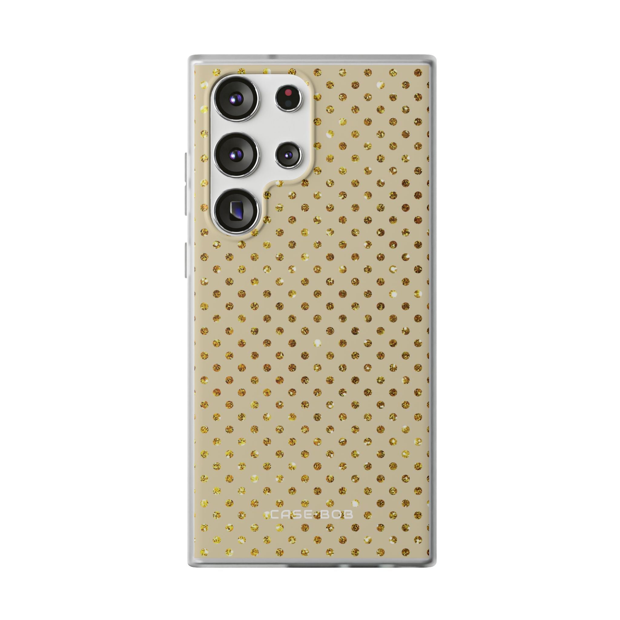 Gold Sparkle Grid Samsung S23 Ultra Case - Soft