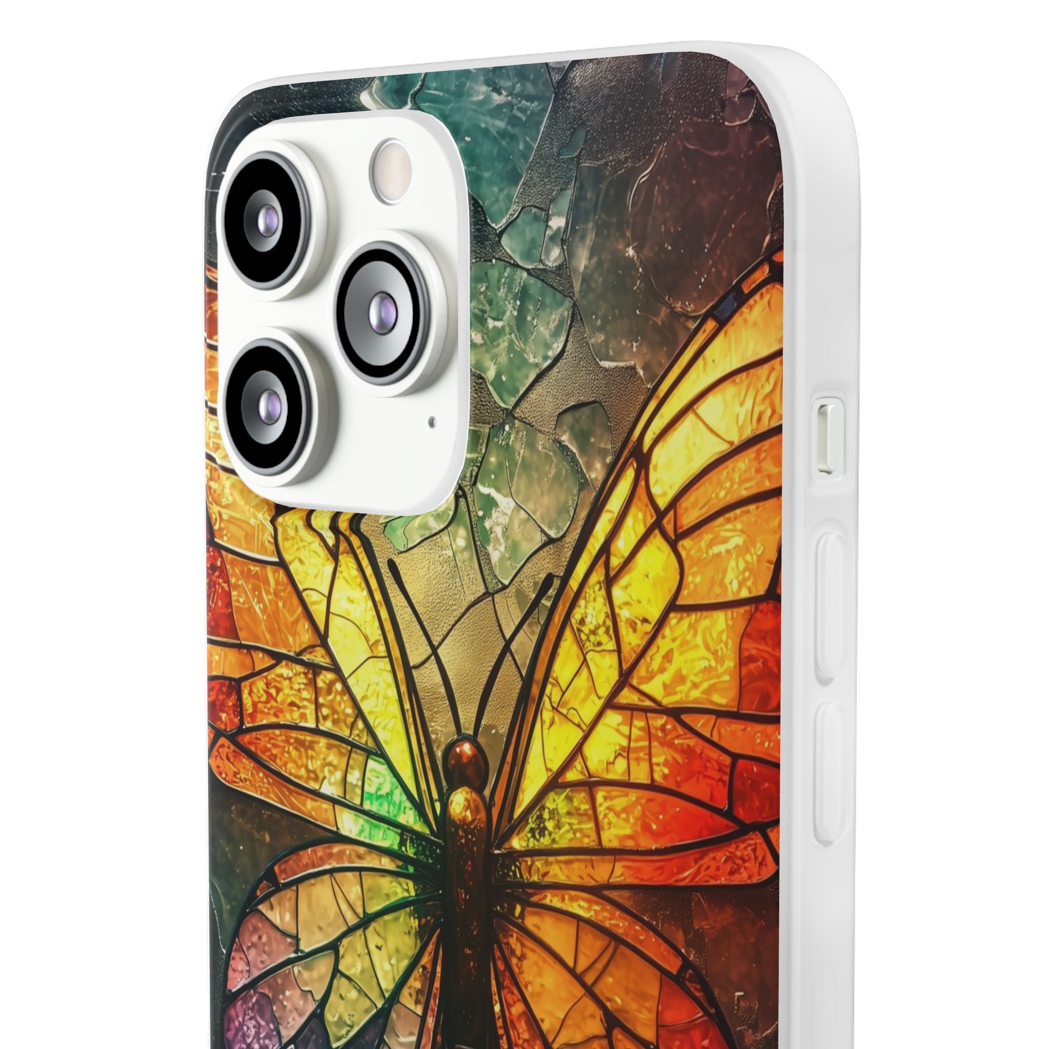 Stained Glass Butterfly iPhone 13 Pro Max - Soft