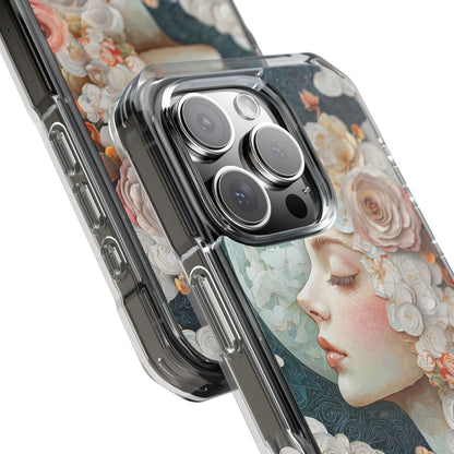 Moon Embraces Flowers iPhone Case - Impact
