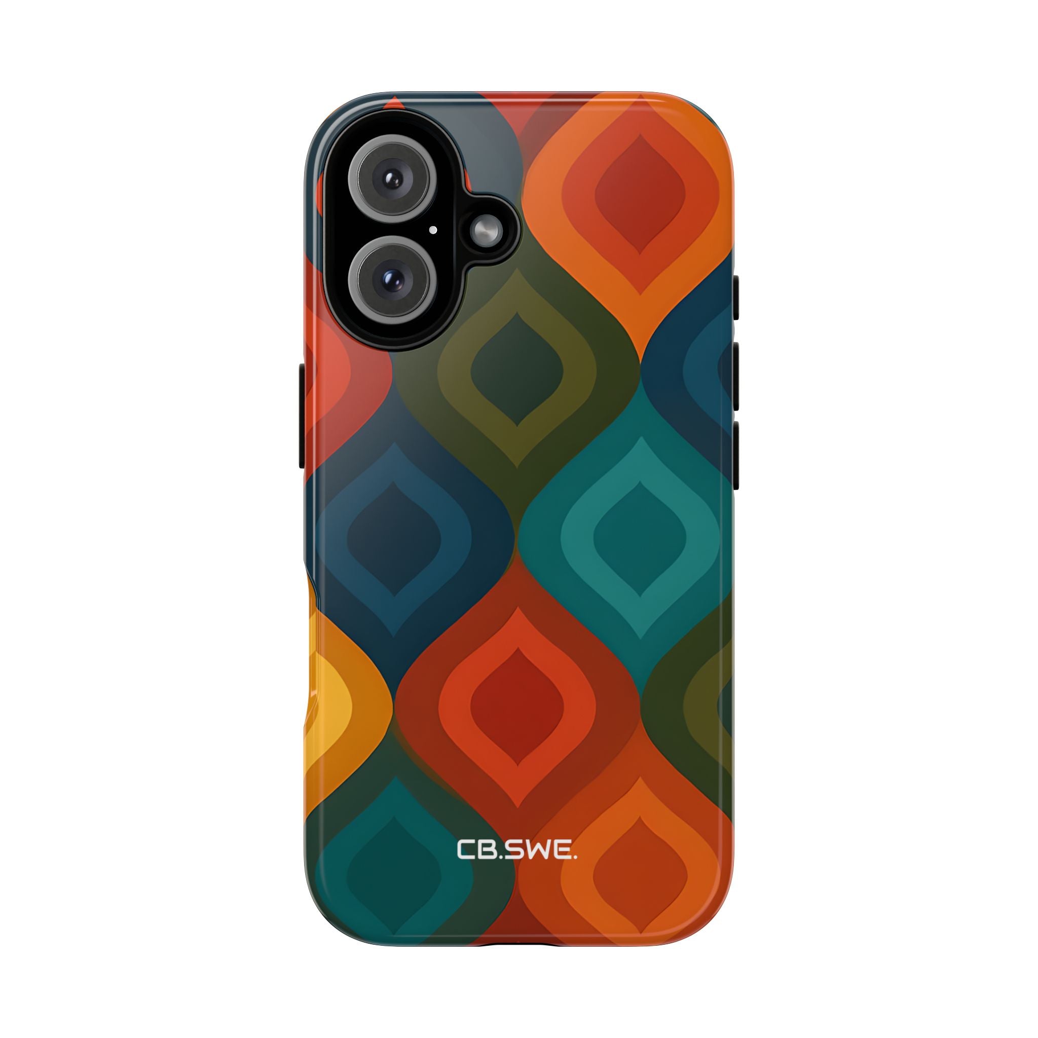 Vibrant Retro Diamond Mid-Century Seamless iPhone 16 - Tough