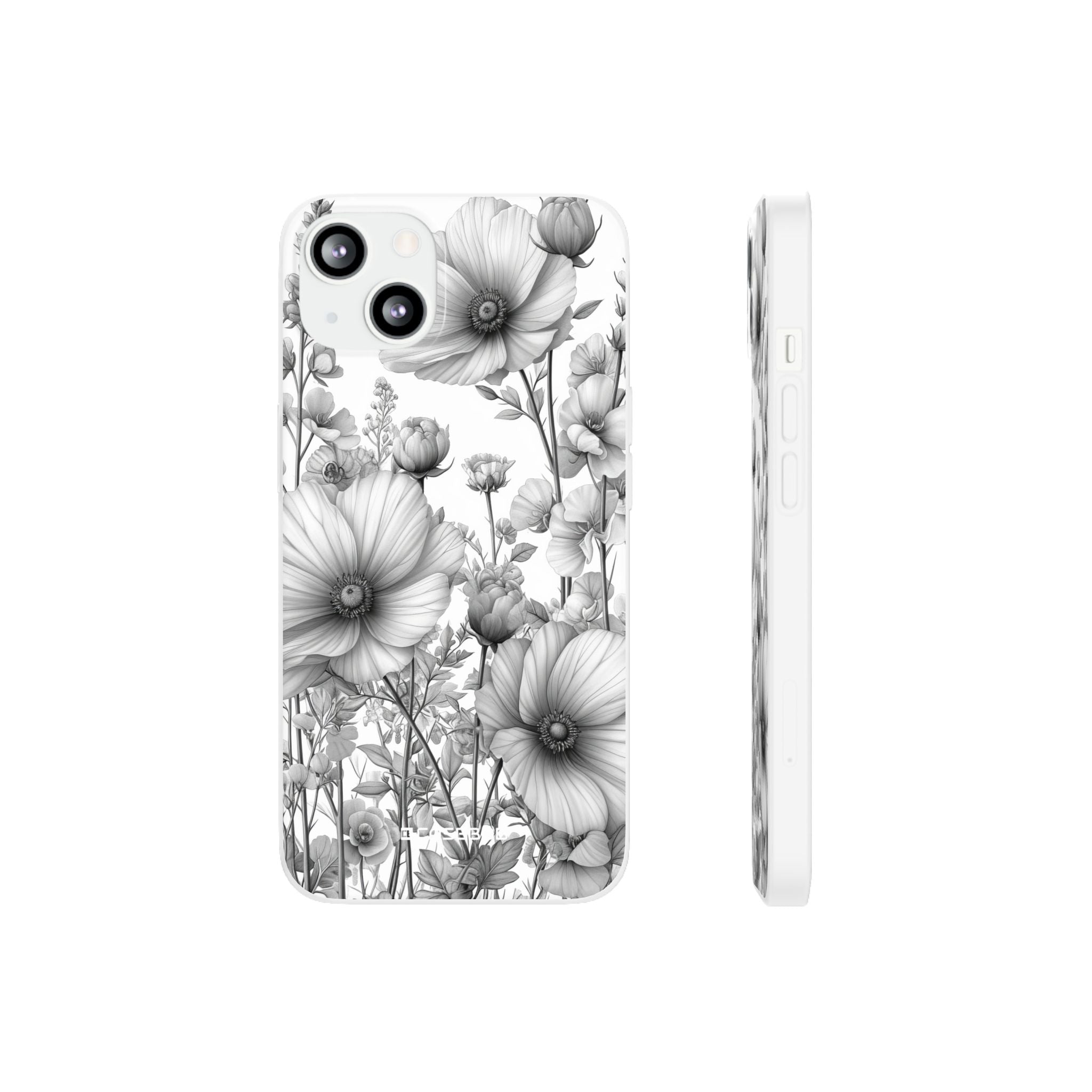 Monochrome Flora | Flexible Phone Case for iPhone