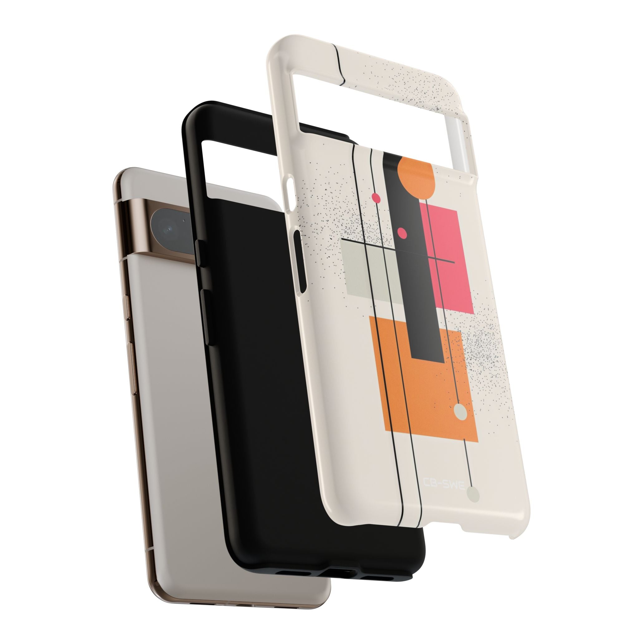 Shapes Dance Playfully - Google Pixel Case