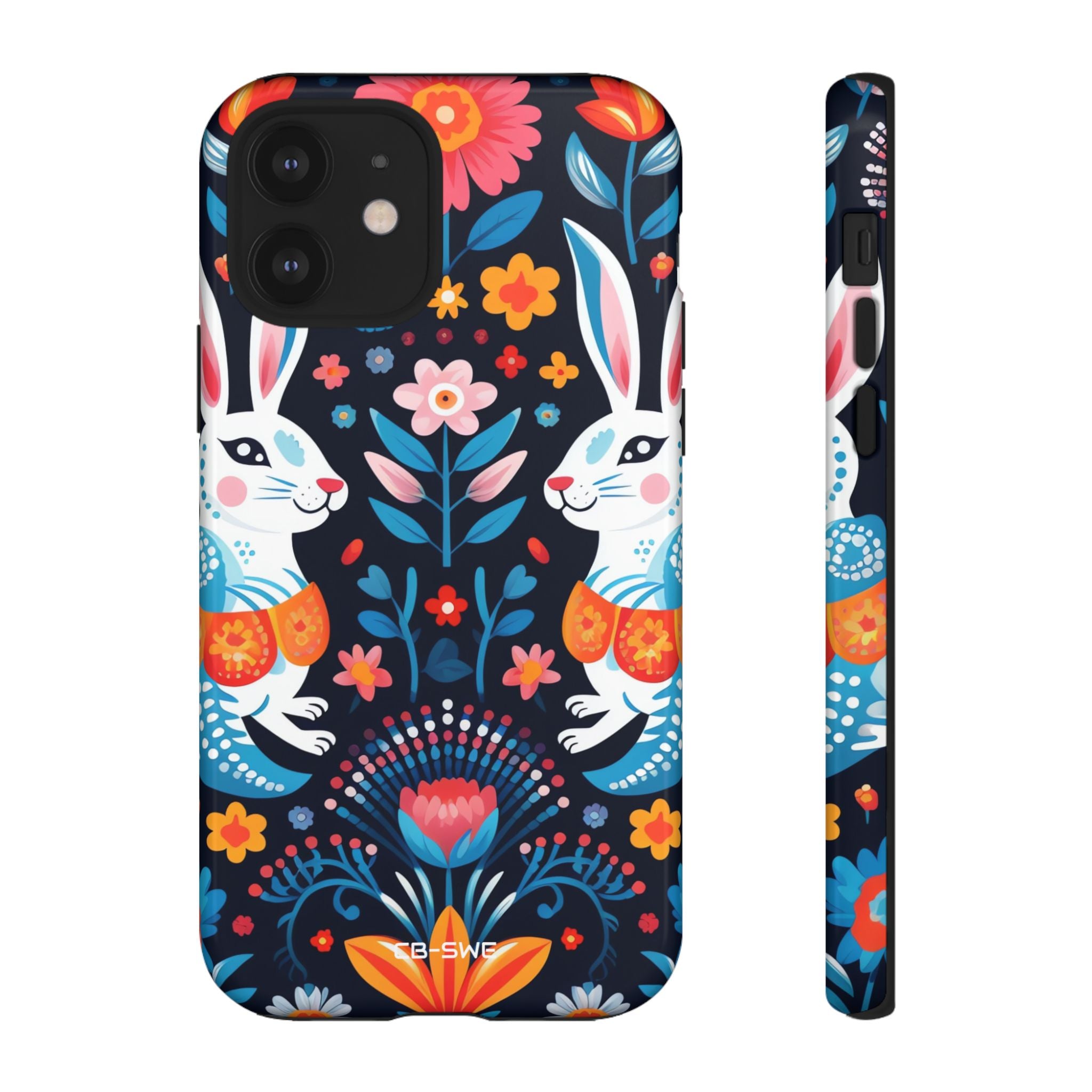 Bunnies Hop Flowers - iPhone Case