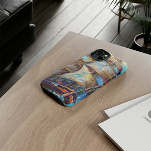 Oil painting - Sailboat - Protective Phone Case