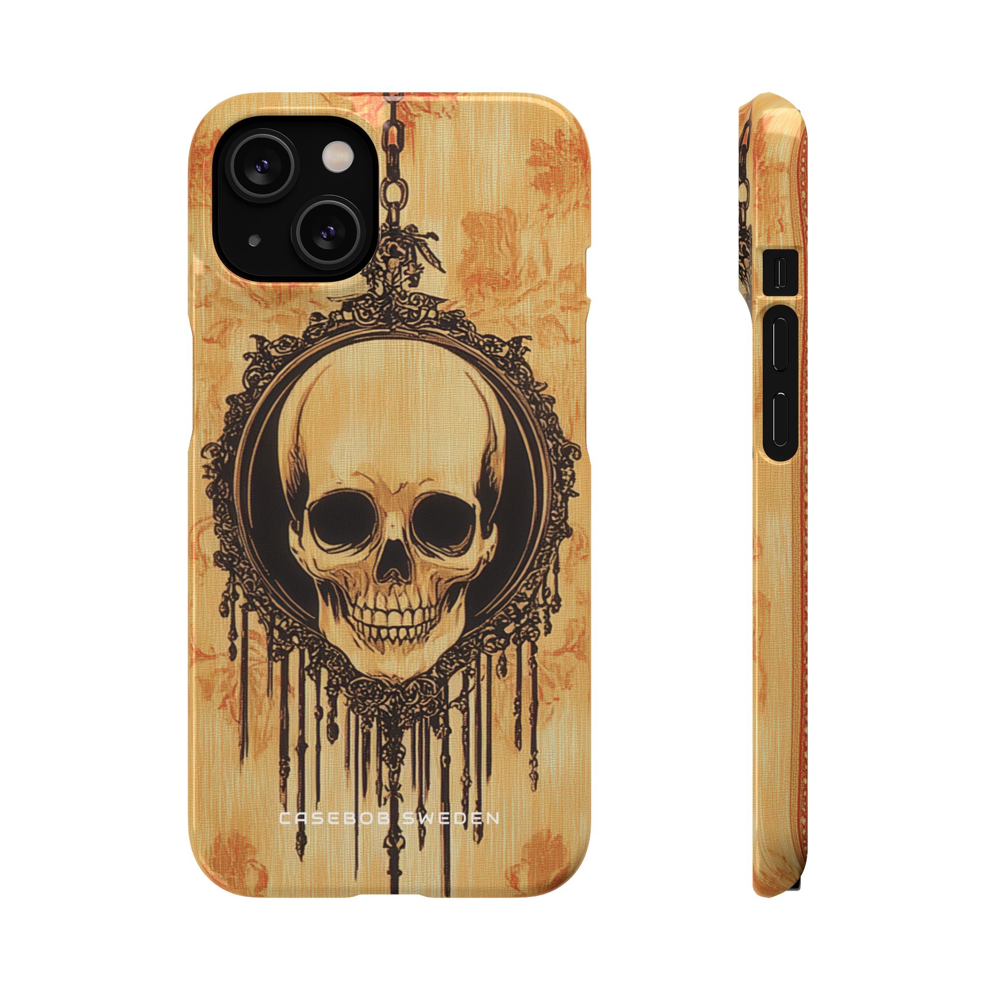 Gothic Skull Elegance iPhone 14 - Schlanke Handyhülle