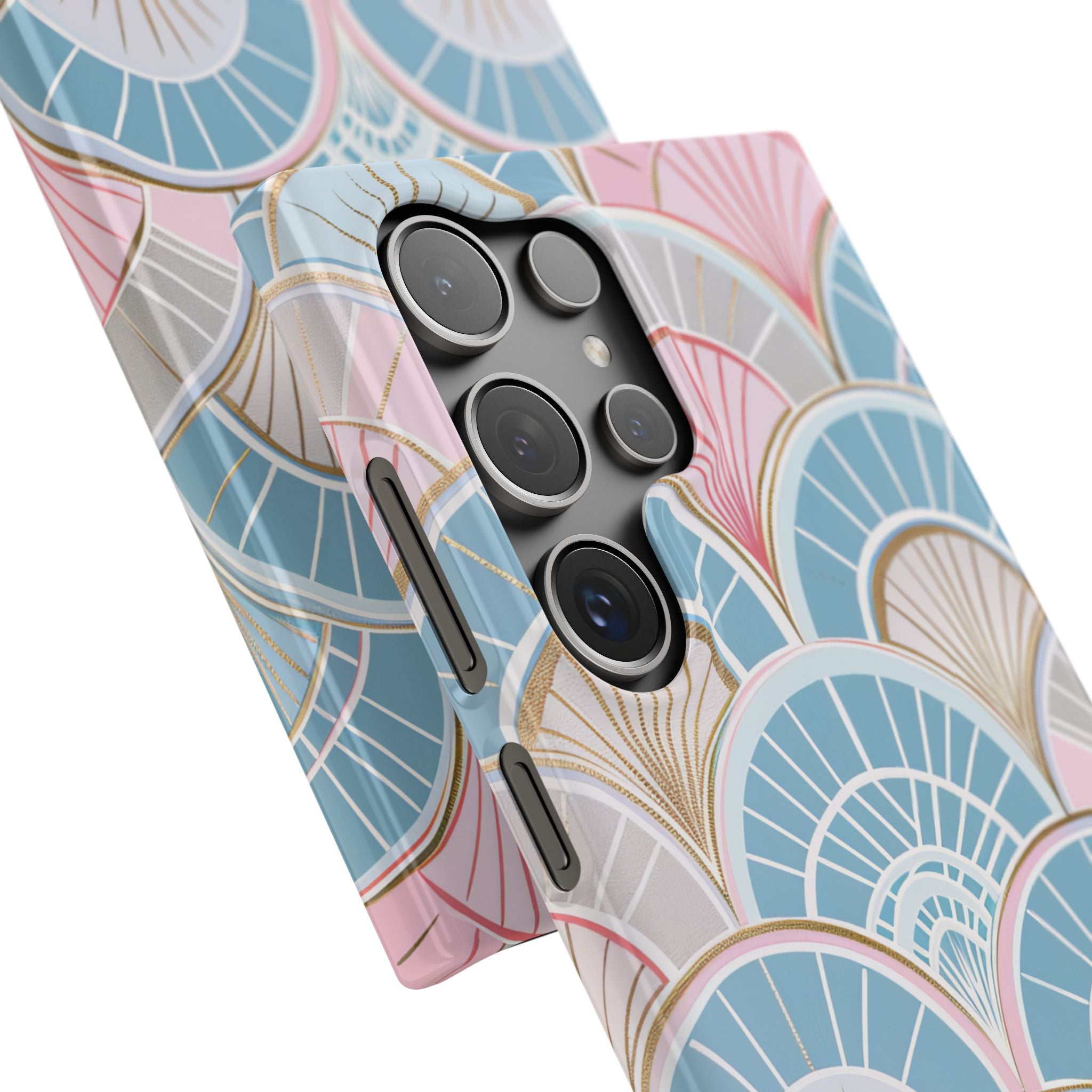 Art Deco Pastel Fan Pattern - Slim Samsung S24 Phone Case