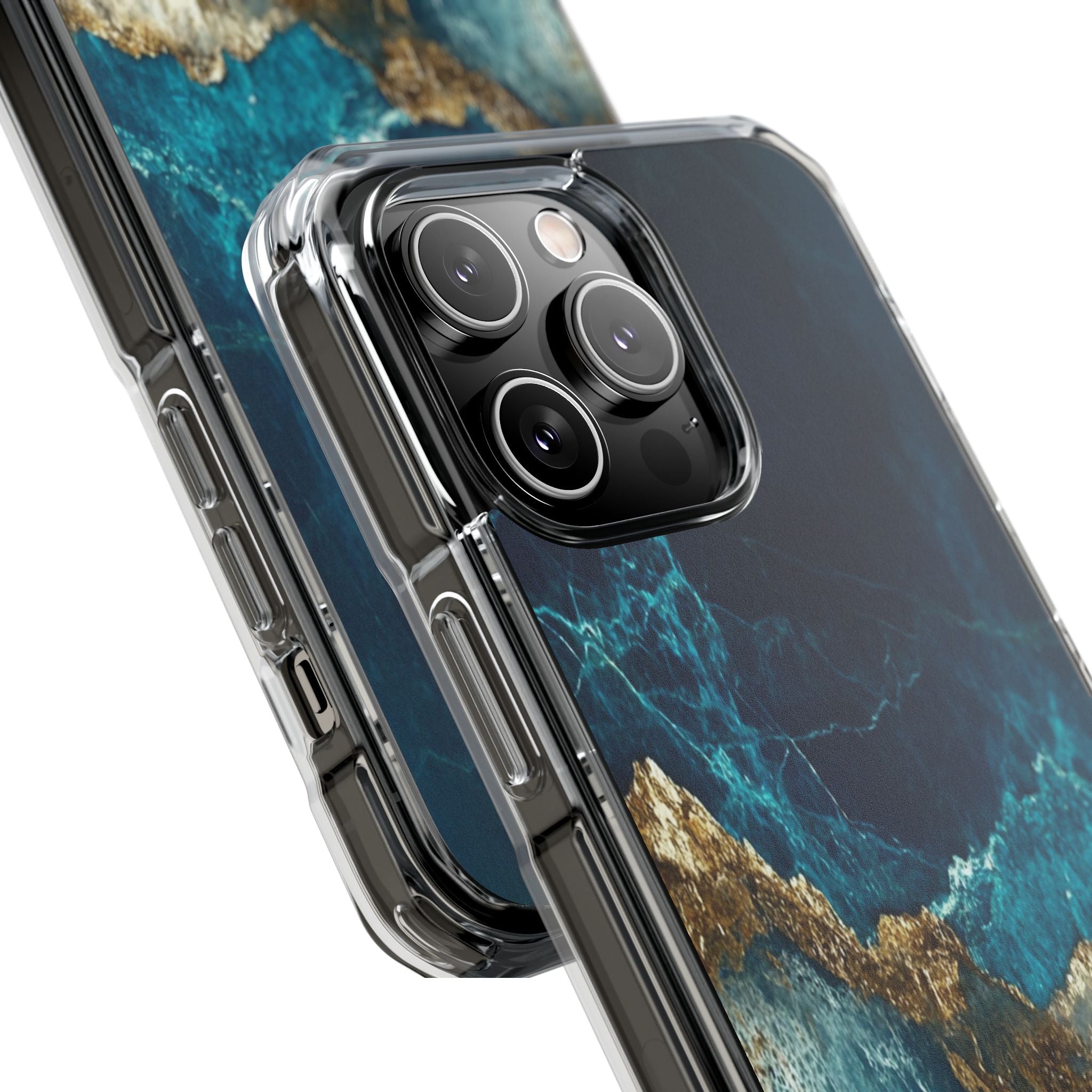 Jagged Gold Split iPhone 14 Pro Max Case - Impact