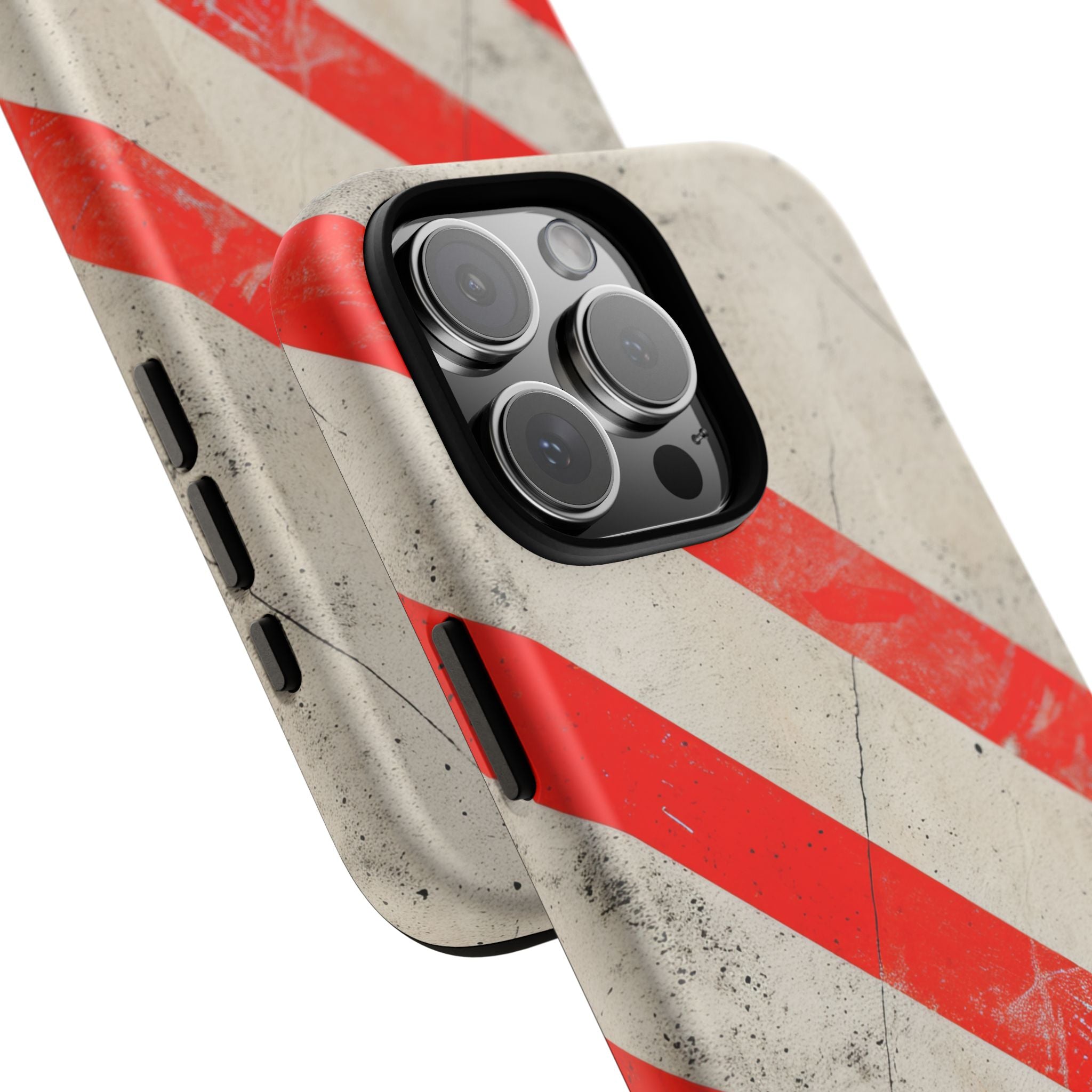 Striker Crimson Stripes iPhone 16 - Tough Phone Case