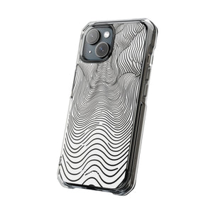 Fluid Waves - Phone Case for iPhone (Clear Impact - Magnetic)