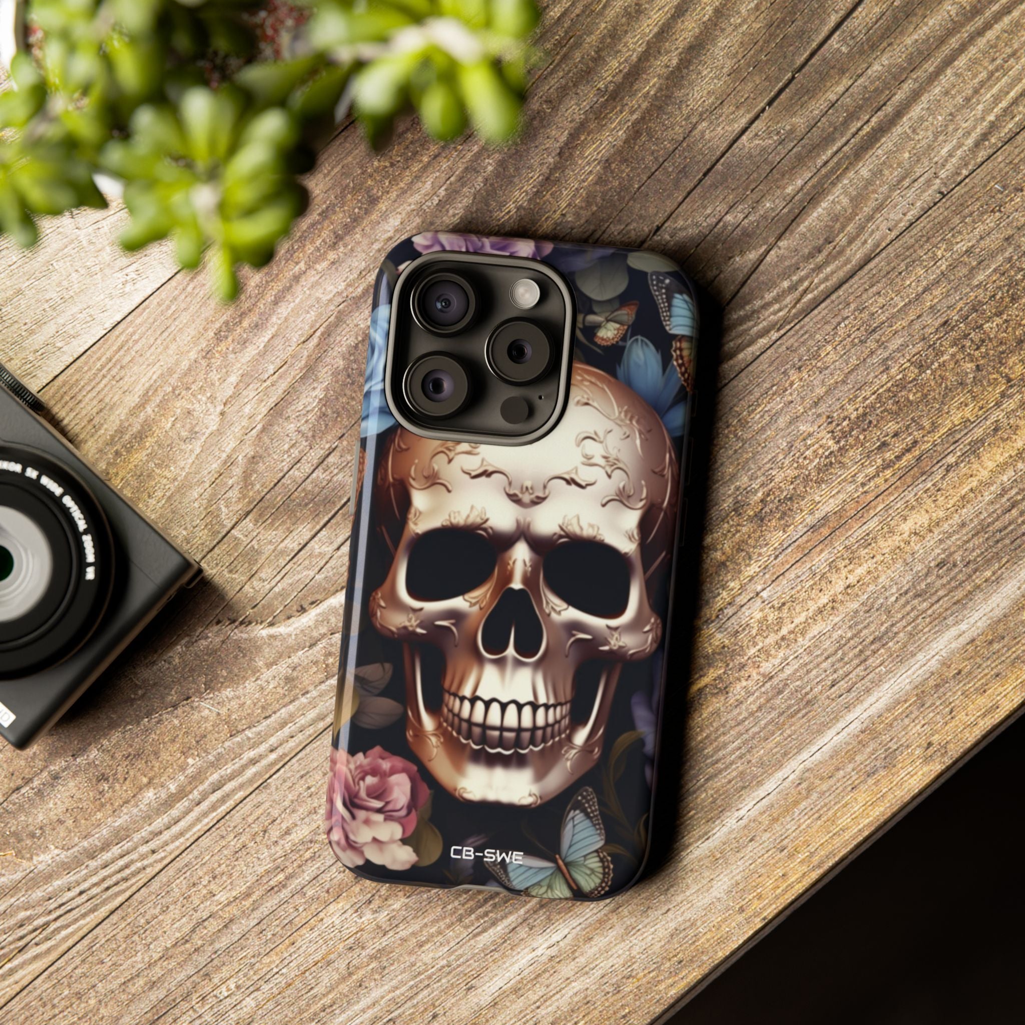 Skull Among Blossoms - iPhone Case