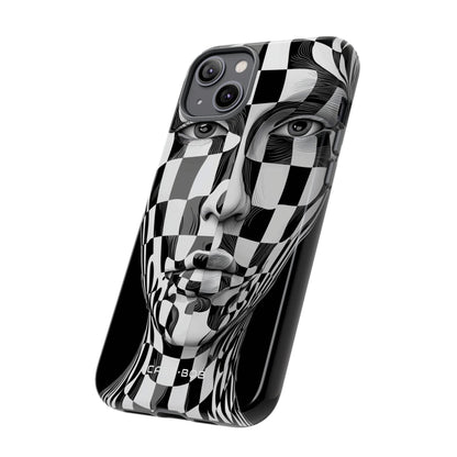 Checkered Face iPhone 14 Plus Case - Tough