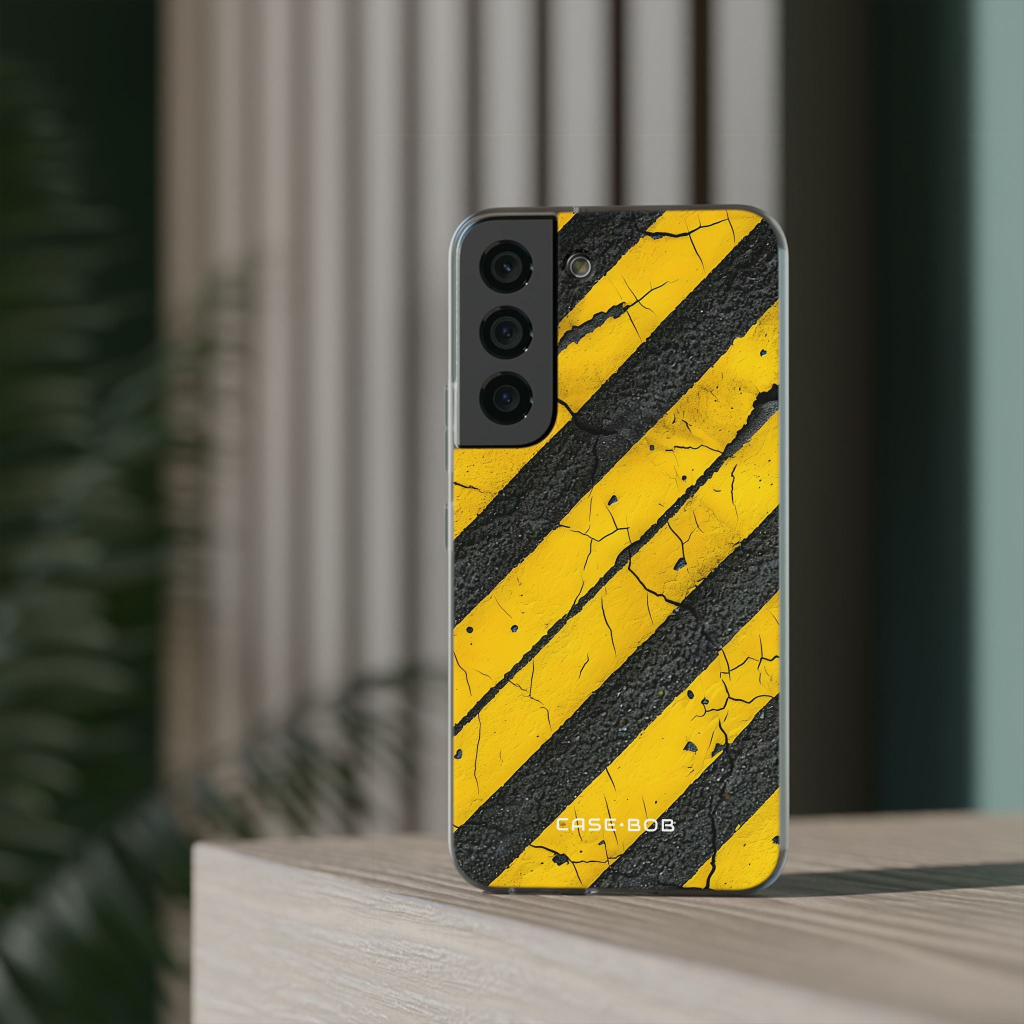 Yellow Stripe Distress Samsung S22 - Soft