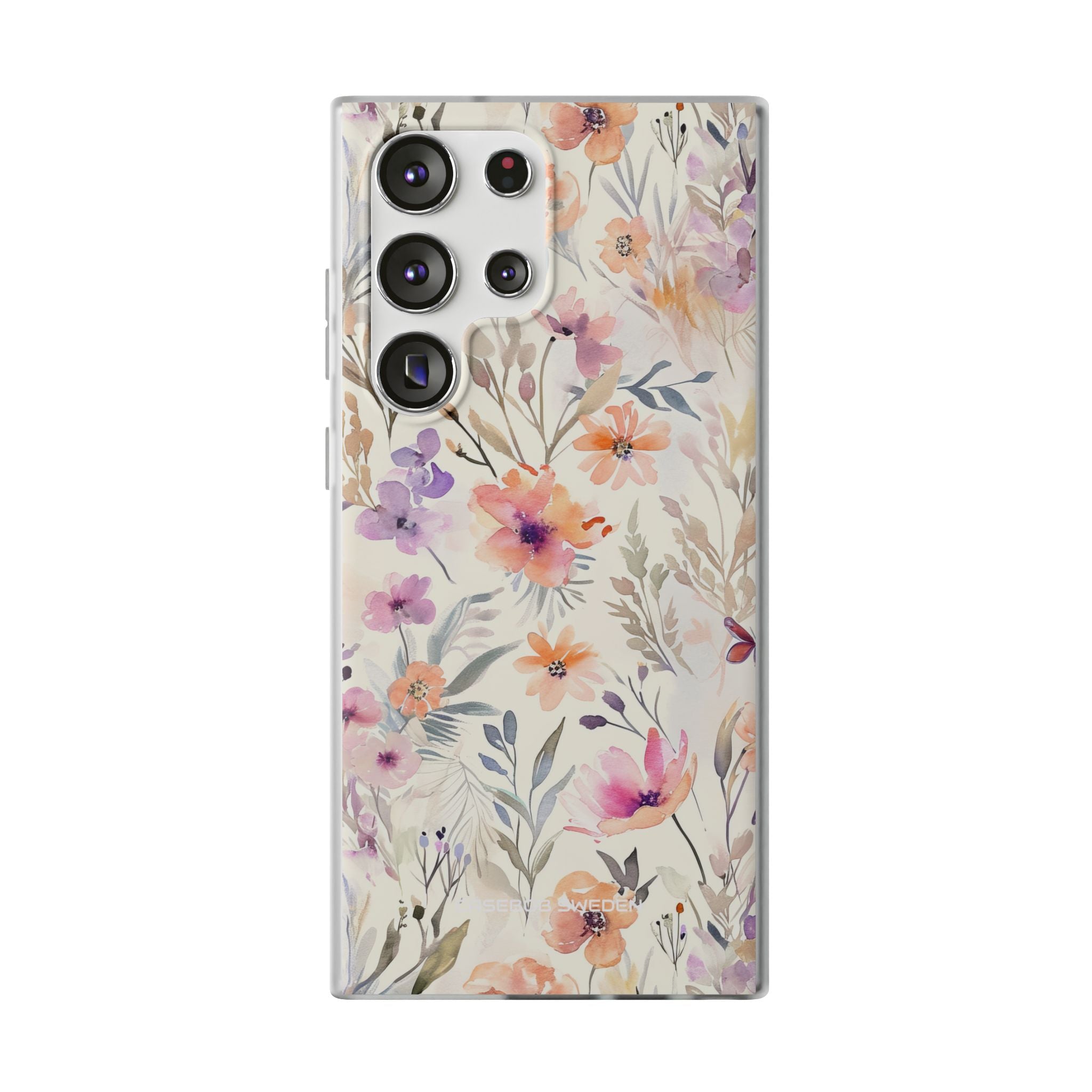 Soft Pink Floral Watercolor Design - Flexi Samsung S23 Phone Case