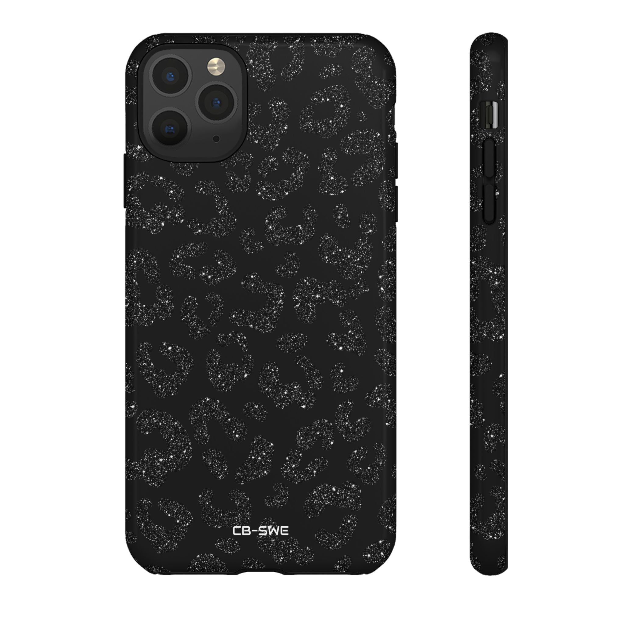 Glittery Leopard Elegance - iPhone Case