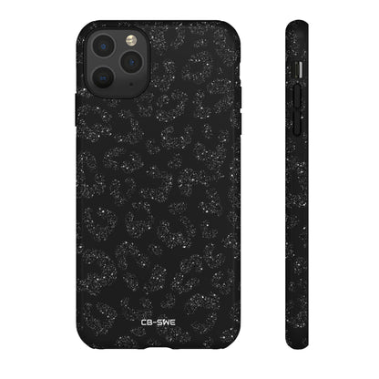 Glittery Leopard Elegance - iPhone Case