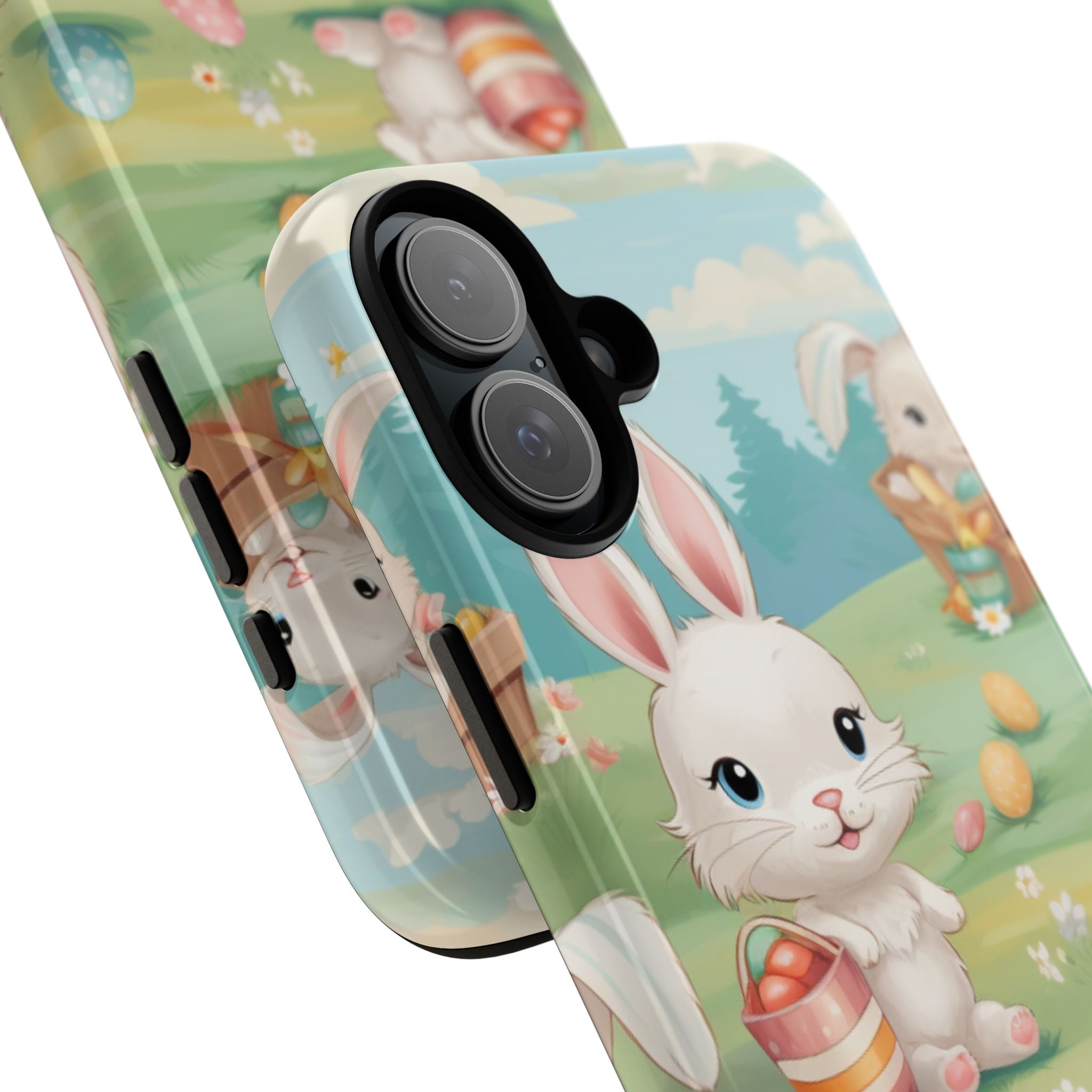 Bunnies Hunt Eggs - iPhone Case