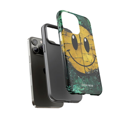 Cracked Smiley iPhone 14 Pro Max Case - Tough