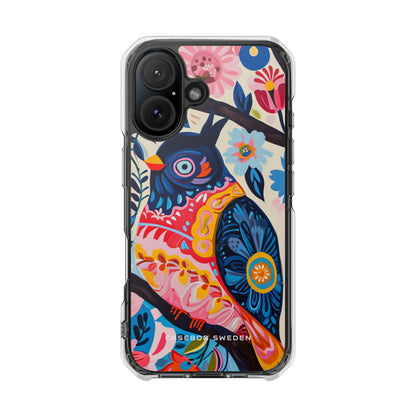 Whimsical Vintage Owl with Floral Charm iPhone 16 - Clear Impact Phone Case