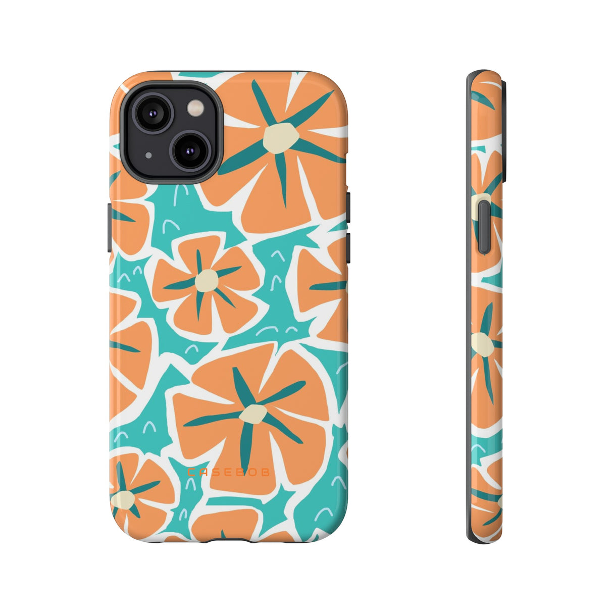 Orange Happy Flower - Protective Phone Case