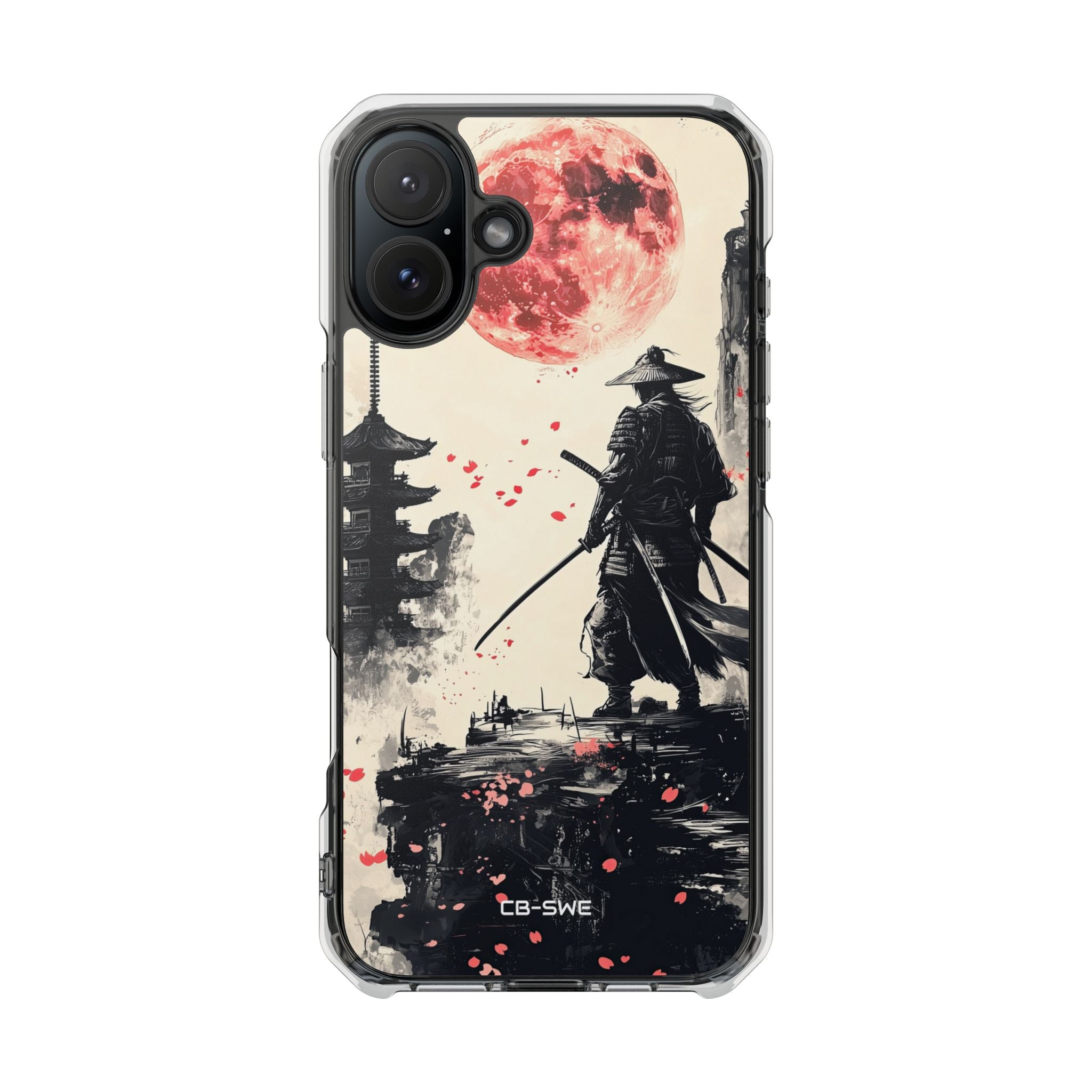 Samurai Gazes Moonward iPhone Case - Impact