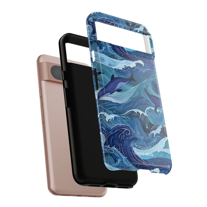 Dolphin Waves Google Pixel 8 Case - Tough