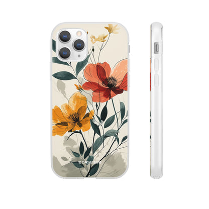 Serene Floral Harmony | Flexible Phone Case for iPhone