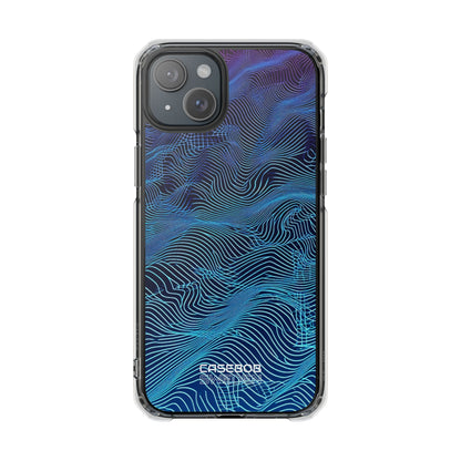 Neon Waves Flow iPhone 15 - Impact Clear+