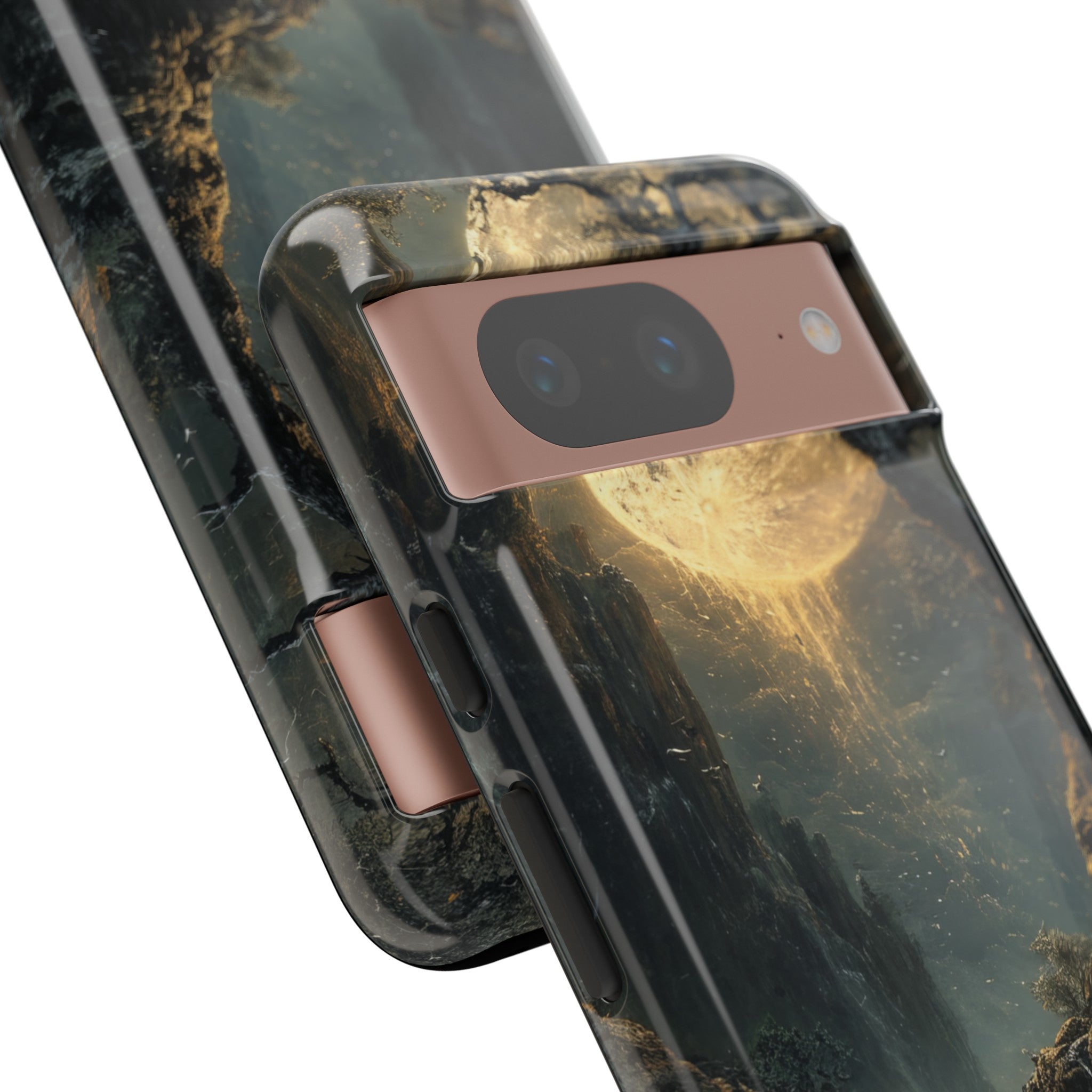 Moonlit Waterfall Silence - Protective Phone Case