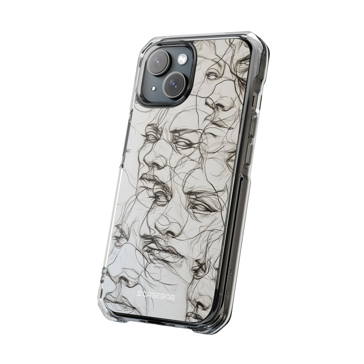 Ethereal Faces - Phone Case for iPhone (Clear Impact - Magnetic)