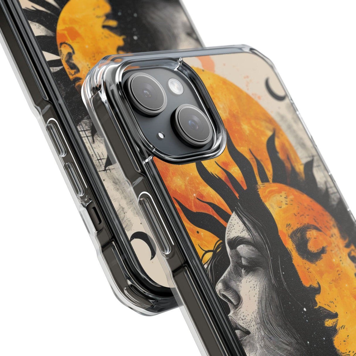 Sunlit Duality - Phone Case for iPhone (Clear Impact - Magnetic)