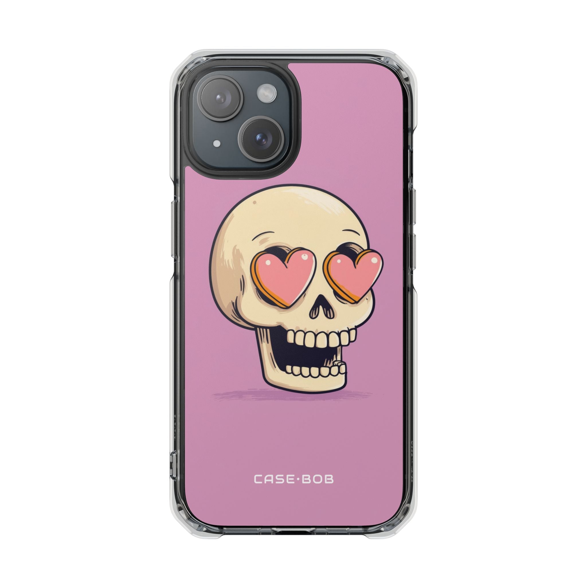 Heart Eyes Skull iPhone 15 Case - Impact