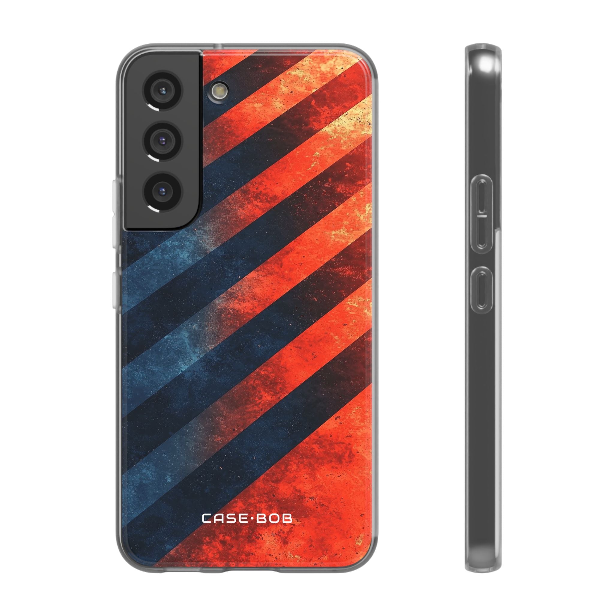 Diagonal Stripes Blaze Samsung S22 - Soft