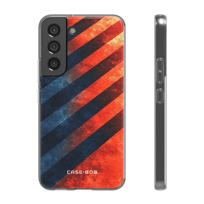 Diagonal Stripes Blaze Samsung S22 - Soft