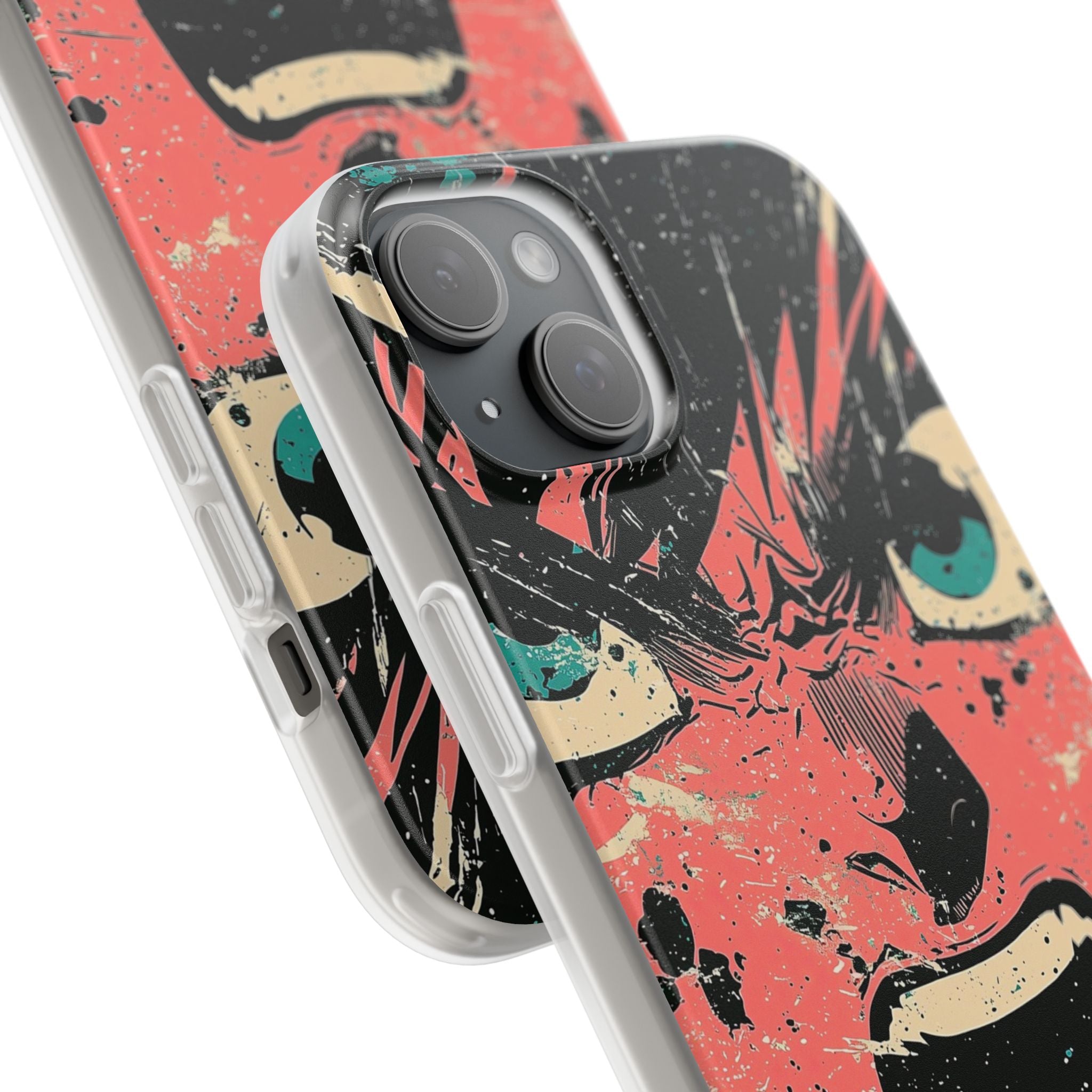 Screaming Face Pink iPhone 15 Plus Case - Soft