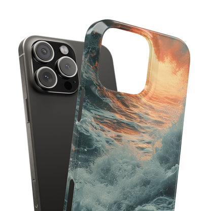 Fiery Wave Power - Slim iPhone 16 Phone Case