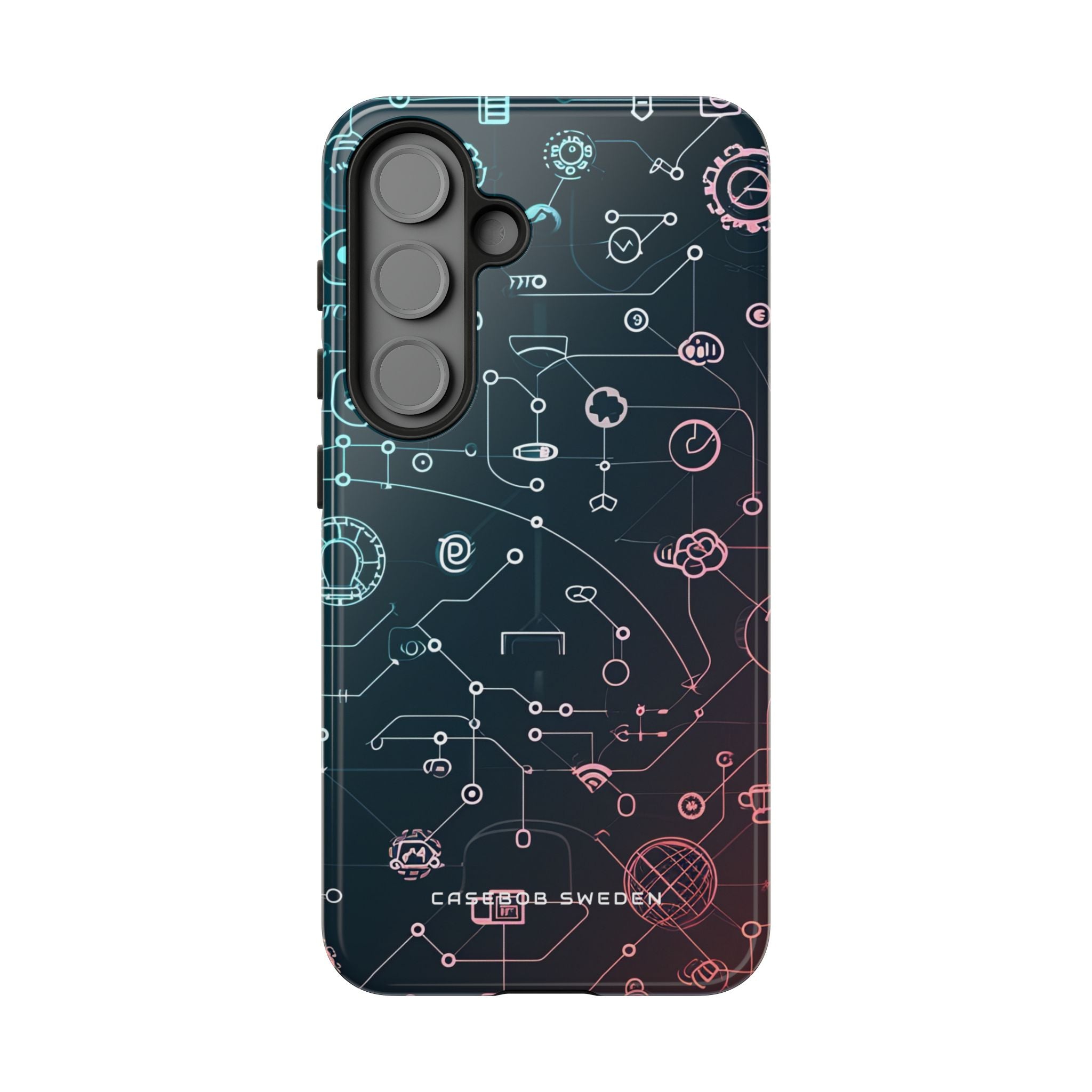 Futuristic Gradient Connectivity Network Samsung S25 - Tough Phone Case