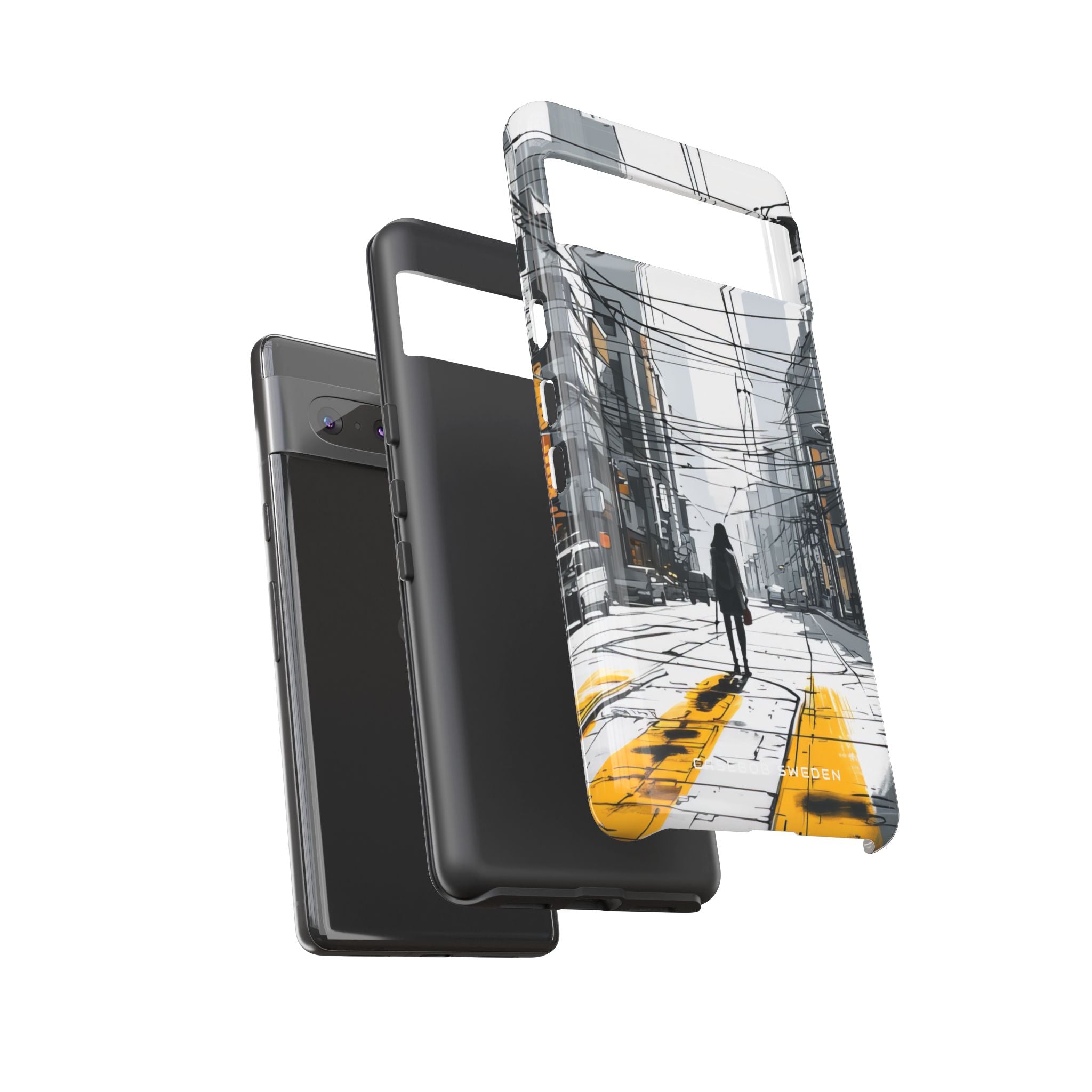 Urban Noir Streetscape Google Pixel 7 - Tough Phone Case