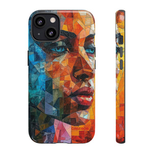 Geometric Fusion Lady - Protective Phone Case