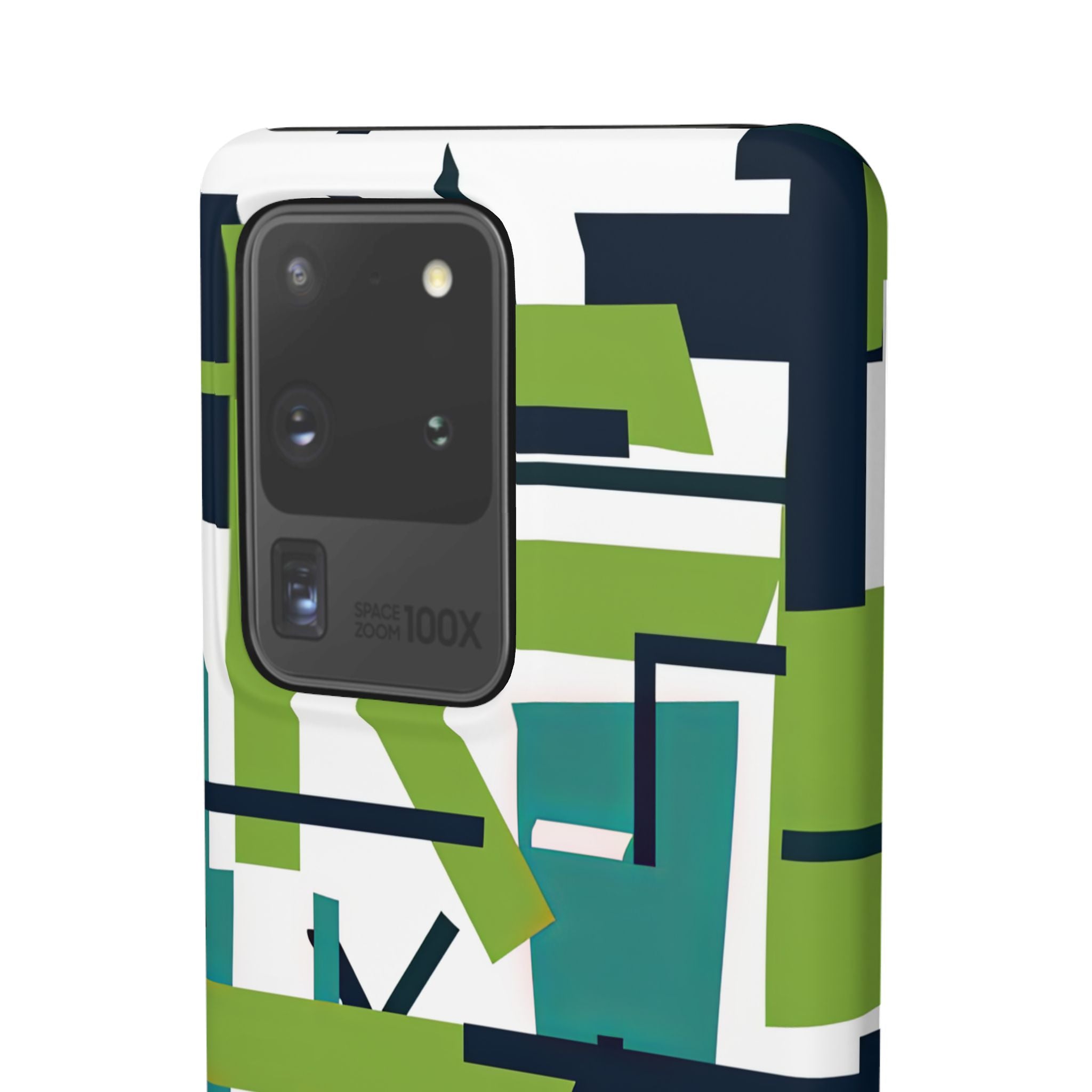 Green Geometry Glide Samsung S20 - Slim Phone Case