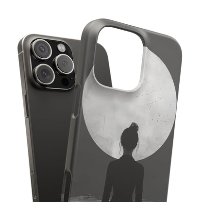 Zen Serenity Moon Reflection iPhone 16 - Slim Phone Case