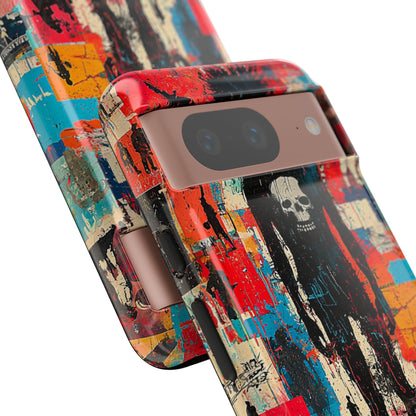 Spiky Skull Silhouette Google Pixel 8 Case - Tough