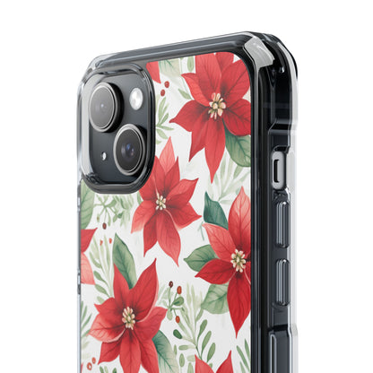 Poinsettias Bloom Bright iPhone Case - Impact