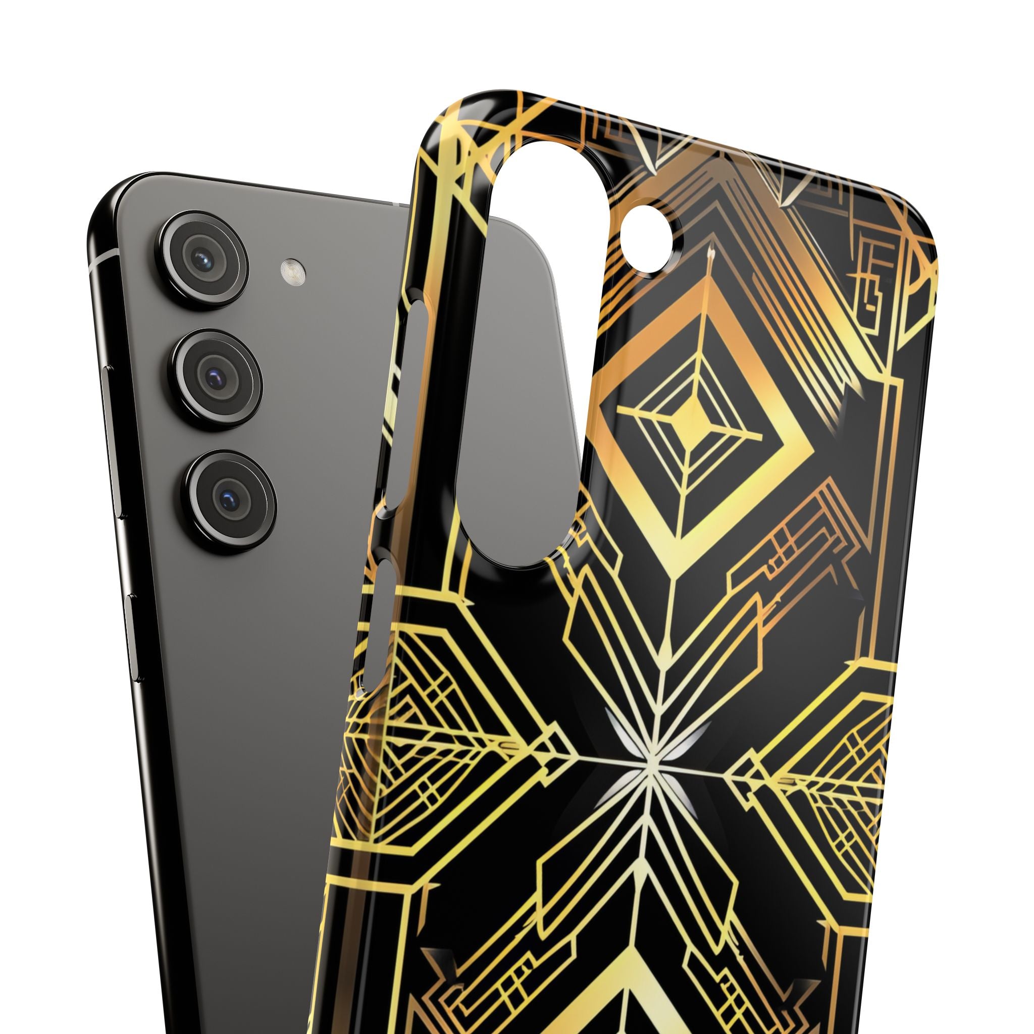 Golden Geometric Opulence Samsung S23 - Slim Phone Case